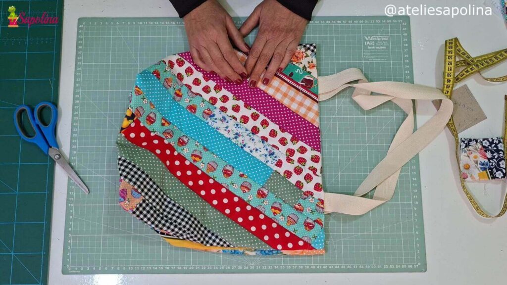 Como Fazer Bolsa de Retalhos Fácil e Reforçada — Sem Zíper e Sem Forro